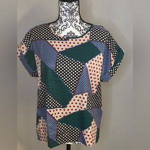 Print polyester blouse